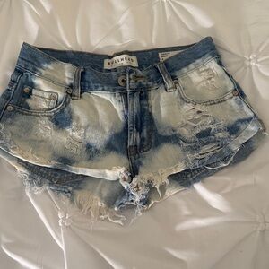 Bullhead Women's Faded Blue Jean Shorts